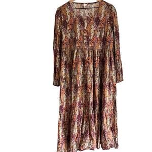 Kate Quinn Long Sleeve Hollyhock Midi Dress